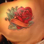 Фото сердце роза тату 02.01.22 №0002 - tattoo heart - tattoo-photo.ru