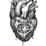 Фото сердце человека тату 02.01.22 №0002 - tattoo heart - tattoo-photo.ru