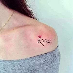 Фото тату в виде сердца 02.01.22 №0007 - tattoo heart - tattoo-photo.ru