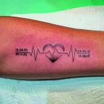 Фото тату кардиограмма сердца 02.01.22 №0002 - tattoo heart - tattoo-photo.ru