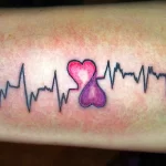 Фото тату кардиограмма сердца 02.01.22 №0009 - tattoo heart - tattoo-photo.ru