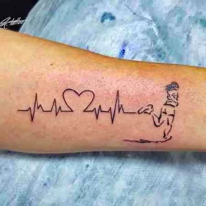 Фото тату кардиограмма сердца 02.01.22 №0010 - tattoo heart - tattoo-photo.ru