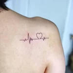 Фото тату кардиограмма сердца 02.01.22 №0012 - tattoo heart - tattoo-photo.ru