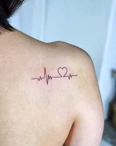 Фото тату кардиограмма сердца 02.01.22 №0012 - tattoo heart - tattoo-photo.ru