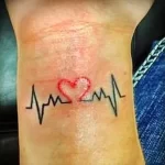 Фото тату кардиограмма сердца 02.01.22 №0016 - tattoo heart - tattoo-photo.ru