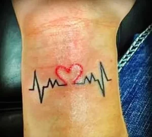 Фото тату кардиограмма сердца 02.01.22 №0016 - tattoo heart - tattoo-photo.ru