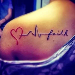 Фото тату кардиограмма сердца 02.01.22 №0017 - tattoo heart - tattoo-photo.ru