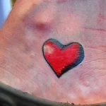 Фото тату красное сердце 02.01.22 №0005 - tattoo heart - tattoo-photo.ru