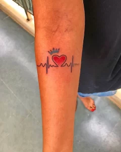 Фото тату красное сердце 02.01.22 №0006 - tattoo heart - tattoo-photo.ru