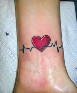 Фото тату красное сердце 02.01.22 №0007 - tattoo heart - tattoo-photo.ru
