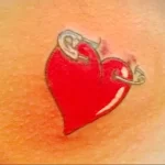 Фото тату красное сердце 02.01.22 №0012 - tattoo heart - tattoo-photo.ru