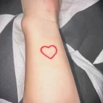 Фото тату красное сердце 02.01.22 №0014 - tattoo heart - tattoo-photo.ru