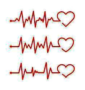 Фото тату пульс с сердцем 02.01.22 №0006 - tattoo heart - tattoo-photo.ru