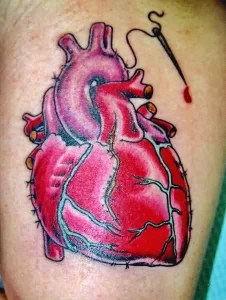 Фото тату разбитое сердце 02.01.22 №0006 - tattoo heart - tattoo-photo.ru