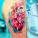 Фото тату разбитое сердце 02.01.22 №0015 - tattoo heart - tattoo-photo.ru