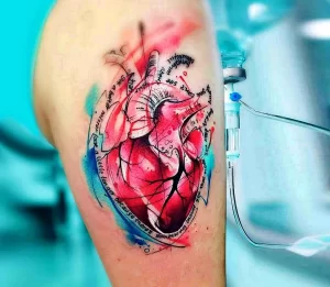 Фото тату разбитое сердце 02.01.22 №0015 - tattoo heart - tattoo-photo.ru