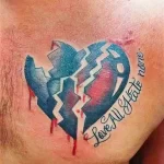 Фото тату разбитое сердце 02.01.22 №0016 - tattoo heart - tattoo-photo.ru