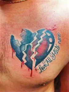 Фото тату разбитое сердце 02.01.22 №0016 - tattoo heart - tattoo-photo.ru