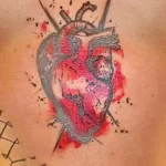 Фото тату сердце в огне 02.01.22 №0007 - tattoo heart - tattoo-photo.ru