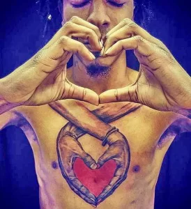 Фото тату сердце для мужчин 02.01.22 №0001 - tattoo heart - tattoo-photo.ru