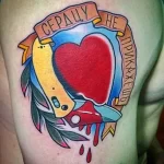 Фото тату сердце для мужчин 02.01.22 №0005 - tattoo heart - tattoo-photo.ru