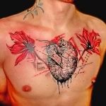 Фото тату сердце для мужчин 02.01.22 №0009 - tattoo heart - tattoo-photo.ru