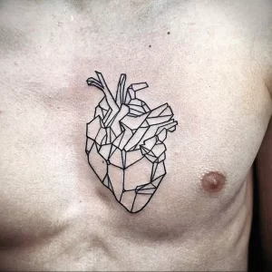 Фото тату сердце для мужчин 02.01.22 №0013 - tattoo heart - tattoo-photo.ru
