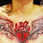 Фото тату сердце замок 02.01.22 №0001 - tattoo heart - tattoo-photo.ru