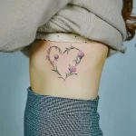 Фото тату сердце из цветов 02.01.22 №0006 - tattoo heart - tattoo-photo.ru