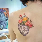 Фото тату сердце из цветов 02.01.22 №0007 - tattoo heart - tattoo-photo.ru