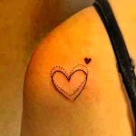 Фото тату сердце контур 02.01.22 №0001 - tattoo heart - tattoo-photo.ru