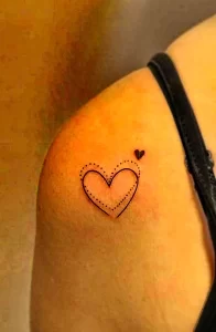 Фото тату сердце контур 02.01.22 №0001 - tattoo heart - tattoo-photo.ru