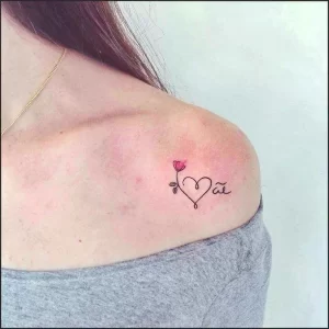 Фото тату сердце на ключице 02.01.22 №0009 - tattoo heart - tattoo-photo.ru