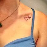 Фото тату сердце на ключице 02.01.22 №0022 - tattoo heart - tattoo-photo.ru