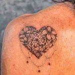 Фото тату сердце на плече 02.01.22 №0001 - tattoo heart - tattoo-photo.ru