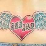 Фото тату сердце на пояснице 02.01.22 №0003 - tattoo heart - tattoo-photo.ru