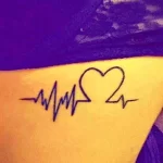 Фото тату сердце на ребрах 02.01.22 №0007 - tattoo heart - tattoo-photo.ru