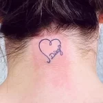 Фото тату сердце на шее 02.01.22 №0018 - tattoo heart - tattoo-photo.ru