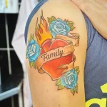 Фото тату сердце олд скул 02.01.22 №0002 - tattoo heart - tattoo-photo.ru
