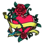 Фото тату сердце олд скул 02.01.22 №0003 - tattoo heart - tattoo-photo.ru