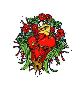 Фото тату сердце олд скул 02.01.22 №0022 - tattoo heart - tattoo-photo.ru
