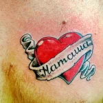 Фото тату сердце с именем 02.01.22 №0001 - tattoo heart - tattoo-photo.ru