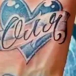 Фото тату сердце с именем 02.01.22 №0002 - tattoo heart - tattoo-photo.ru