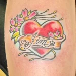 Фото тату сердце с именем 02.01.22 №0012 - tattoo heart - tattoo-photo.ru