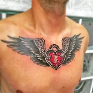 Фото тату сердце с крыльями 02.01.22 №0012 - tattoo heart - tattoo-photo.ru