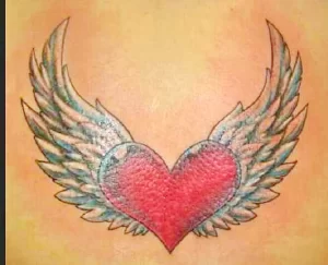 Фото тату сердце с крыльями 02.01.22 №0013 - tattoo heart - tattoo-photo.ru