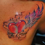 Фото тату сердце с надписью 02.01.22 №0002 - tattoo heart - tattoo-photo.ru