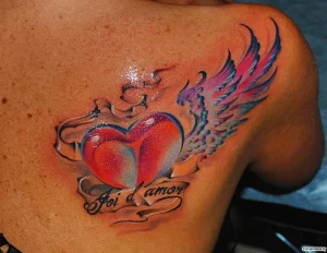 Фото тату сердце с надписью 02.01.22 №0002 - tattoo heart - tattoo-photo.ru