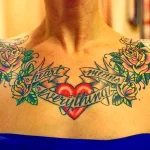 Фото тату сердце с надписью 02.01.22 №0008 - tattoo heart - tattoo-photo.ru