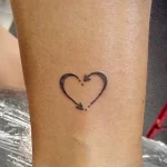 Фото тату сердце с самолетом 02.01.22 №0012 - tattoo heart - tattoo-photo.ru